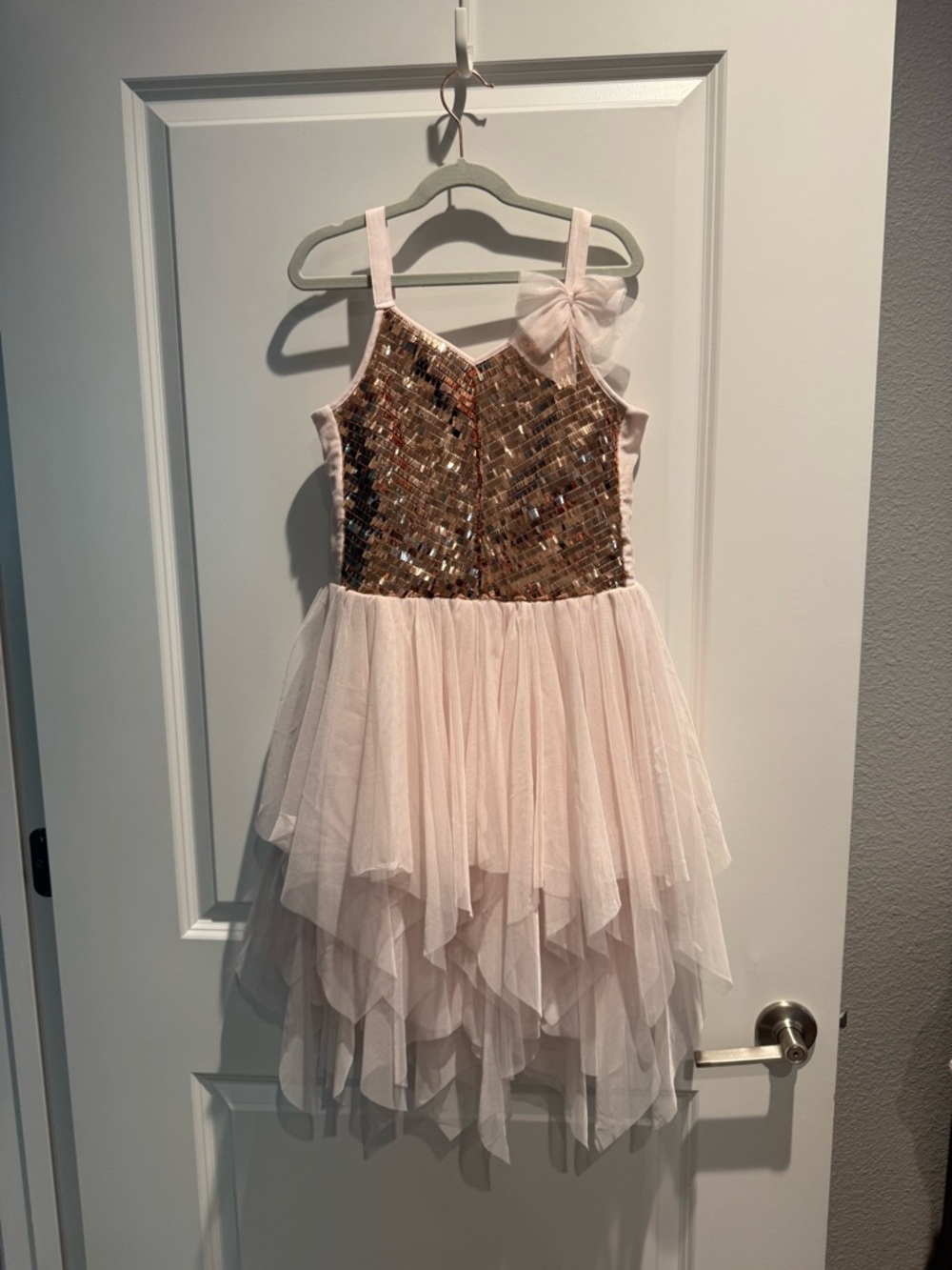 Zenzi Pink Sequin Tulle Party Dress